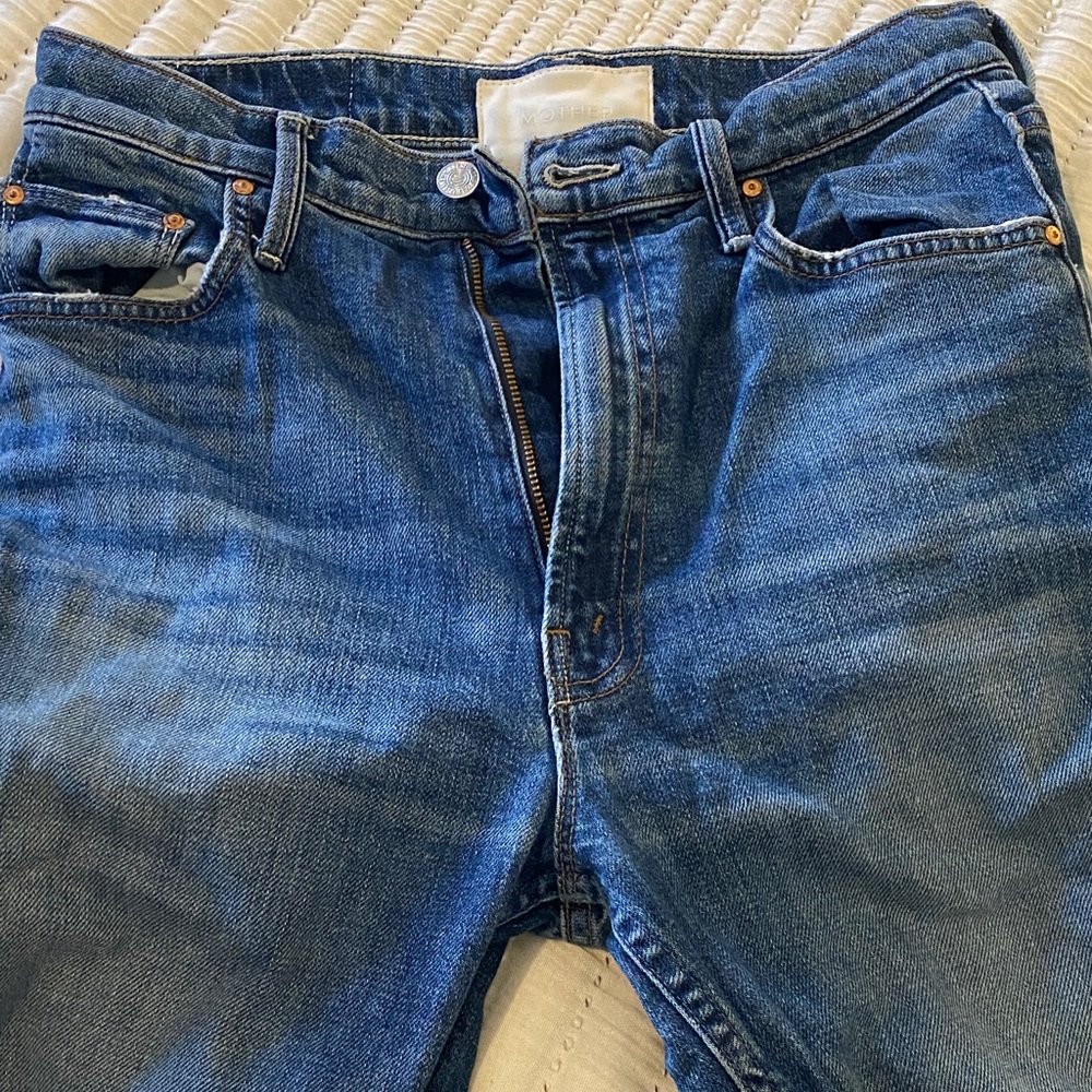 MOTHER Women's Straight Leg Jeans in Classic Blue